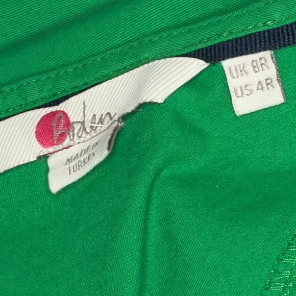 Boden Kelly Green Sleeveless V-Neck Cotton Sheath Dress with Pockets - Picture 7 of 10